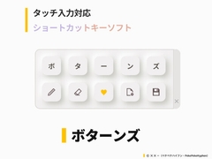 【タッチ/マウス操作対応】ショートカットキー入力ソフト 『ボターンズ ( Botannz ) 』 [××-(ペケペケハイフン)]