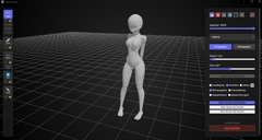 6頭身少女モデルおよび360度レンダリング画像、3Dビューワーソフト同梱 [画力向上委員会]