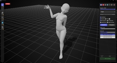 少女アクションポーズ3、および360度レンダリング画像、ファイル数600枚、3Dビューワーソフト同梱 [画力向上委員会]