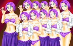 立ち絵素材35表情差分20種全裸衣装差分7つきパレオ水着女の子 [ERASER]