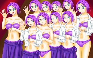 立ち絵素材35表情差分20種全裸衣装差分7つきパレオ水着女の子 [イレイザー]