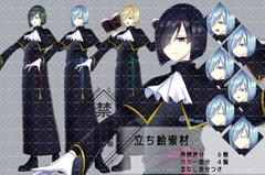 立ち絵素材 神父セット [maya]