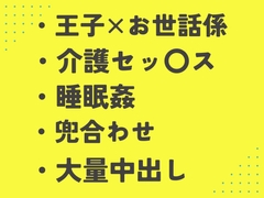 寝たきり王子の勃起ち〇ぽのお世話係が、目覚めた王子に溺愛され大量中出しされる [あるぷす]