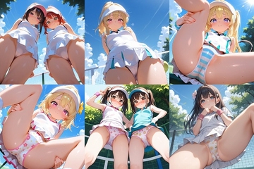 パンチラテニス少女【AIイラスト集】 [ネコネコガール]