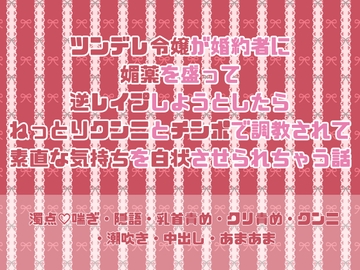 ツンデレ令嬢が婚約者に媚薬を盛って逆レ○プしようとしたらねっとりクンニとチンポで調教されて素直な気持ちを白状させられちゃう話 [緋乃いくら]