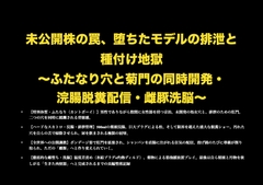 未公開株の罠、堕ちたモデルの排泄と種付け地獄 ～ふたなり穴と菊門の同時開発・浣腸脱糞配信・雌豚洗脳～ [しろえなが]