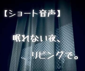【ショート音声】眠れない夜、リビングで。 [こしあんどら焼き]