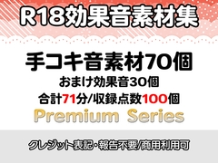 【R18効果音・クレジット表記不要】手コキ効果音素材:収録時間71分・収録数100個!【プレミアムシリーズ】 [りりすたじお]