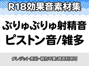 【R18効果音・クレジット表記不要】ぶりゅぶりゅ射精音・ピストン音の効果音素材集 [りりすたじお]