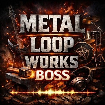 ボス戦闘BGM/ダウンチューニングの重量級リフで圧迫するヘヴィメタル(BPM195) [Metal Loop Works]