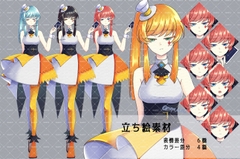 立ち絵素材 トランプ擬人化 ダイヤの女性セット [磨夜]