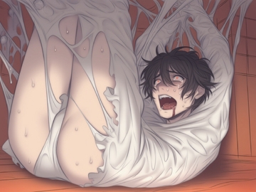 【全編主観死亡エンド】人食い蜘蛛男の産卵床～僕のせいでヒロシが喰われ、次は僕がアナル産卵と食殺で絶滅するまでの15分～ [涎組]