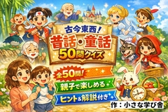 【親子で楽しめる】古今東西！昔話・童話50問クイズ|ヒント&解説付きブラウザゲーム [Small school]