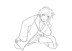 デジタル線画メイキング 男性編 [甘いひと時]