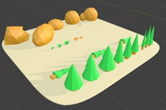 【Low Poly】Nature Asset Pack Vol.1 - Trees, Rocks, and Grass [モデルーム]