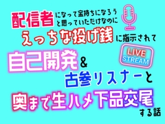 配信者になって金持ちになろうと思っていただけなのに、えっちな投げ銭に指示されて自己開発&古参リスナーと奥まで生ハメ下品交尾する話 [乃南]