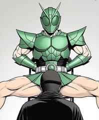 アラサーミニスカ刑事処女喪失の闘い『仮○ライダー刑事8号:エメラルド・リベンジ』―汚された正義、覚醒する太もも― [Yamato]