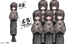 インドア少女の立ち絵素材 [ワン・パターン]