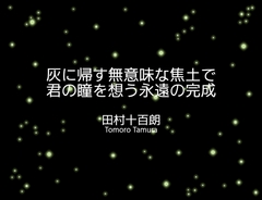 灰に帰す無意味な焦土で君の瞳を想う永遠の完成 [田村十百朗]