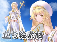 ファンタジー系立ち絵素材 僧侶_女 [ヒカリコネクト]