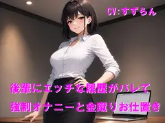 後輩にエッチな履歴がバレて強○オナニーと金蹴りお仕置き