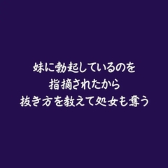妹に勃起しているのを指摘されたから抜き方を教えて処女も奪う [ああ]