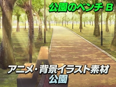 【超高解像度6000x5000】プロ仕様アニメ背景素材集[PSDレイヤー分離・AI不使用]公園のベンチ・B [コミノ]