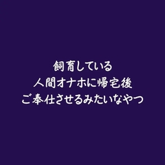 飼育している人間オナホに帰宅後ご奉仕させるみたいなやつ [ああ]