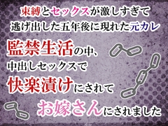 束縛とセックスが激しすぎて逃げ出した五年後に現れた元カレ。監禁生活の中、中出しセックスで快楽漬けにされてお嫁さんにされました [宵凪の森]