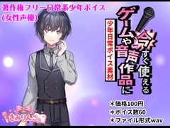 ゲームや音声作品に今すぐ使える！～少年日常ボイス素材～ [きみりんこ。]