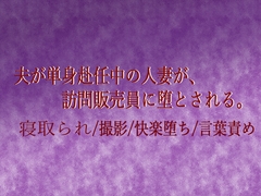 夫が単身赴任中の人妻が、訪問販売員に堕とされる。 [葛城絡]
