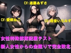 女性特殊部隊配属テスト 新人女性からの金蹴りで完全敗北 [Cluster M]