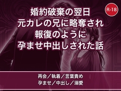 婚約破棄された翌日、弟に捨てられたわたしを「俺がもらう」と元カレの絶倫な兄に連れ去られ朝まで孕ませ中出しされた話 [蜜と再会]