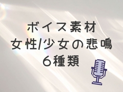 女性の悲鳴ボイス素材6種 [ボイスストック]