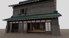 3DCG 旧島田家住宅(店蔵:府中市郷土の森) [ペンとサイコロ]