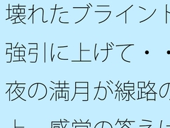 壊れたブラインドを強引に上げて・・・夜の満月が線路の真上 感覚の答えはどこに・・