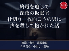 終電を逃して飛び込んだカプセルホテルで、仕切り一枚隣の寡黙な男に夜通し声を殺して責められ、明け方そのまま抱かれて中出しされた話 [夜更けの隣人]