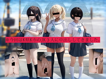 今回はK県K市のJK3人に中出ししてきました。