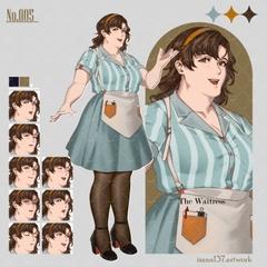 立ち絵素材_表情差分9種【The Waitress】 [isana137.artwork]