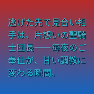 【DLsite専売】逃げた先で見合い相手は、片想いの聖騎士団長――毎夜のご奉仕が、甘い調教に変わる瞬間。