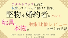 アダルトグッズ社員が転生してこっそり儲けた結果、堅物な婚約者にバレて玩具と本物で強○比較レビューさせられる話 [さくらんぼ茶]