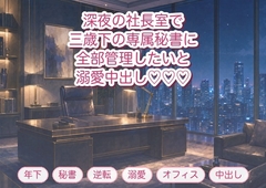 残業続きの社長室で三歳下の専属秘書に「スケジュール以外も俺に管理させてください」と机に組み敷かれ朝まで溺愛中出しされる年上女社長の話♡♡♡ [淫ターホン]