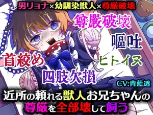【男リョナ×幼馴染獣人×尊厳破壊】近所の憧れの頼れる獣人お兄ちゃんの尊厳を全部壊してイヌとして飼うお話【乳首責め×腹パン×四肢欠損】
