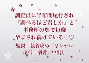 婚約のための身辺調査で半年間ずっと尾行されていた私が、興信所の調査員に『調べるほど君しか見えなくなった』と事務所の奥に囲われて毎晩孕まされ続けている話