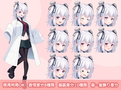 【立ち絵素材R18】ちょっぴりおかしな傷有少女 フルセットPSDパック [空想番外地]