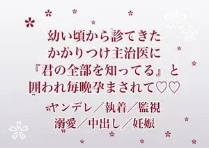 幼い頃から診てきた私の身体をカルテで全部把握する主治医に『君のことは全部知ってる』と診療所の奥に囲われて毎晩孕まされ続けている話