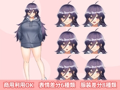 【立ち絵素材R18】ぽっちゃり引きこもり巨乳 フルセットPSDパック [空想番外地]