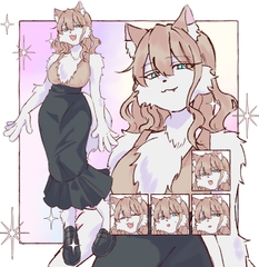 ケモ猫お姉さん立ち絵 [茶柱茶店]