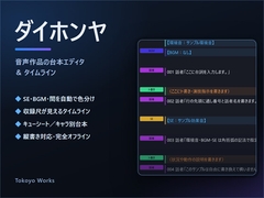 【ダイホンヤ】  音声作品台本エディタ&タイムライン編集 [トコヨ工房]