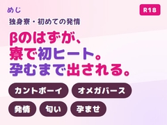 βだと思っていたカント型オメガが独身寮の初ヒートで匂いを嗅ぎつけた管理人αに孕むまで犯される話♡ [めじ]